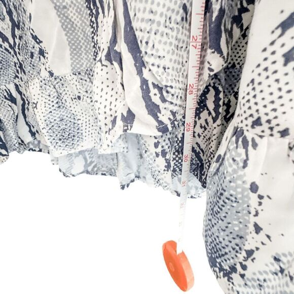 Brand New Blue Island Beach Python Print Faux Wrap dress Size XS - Picture 6 of 11